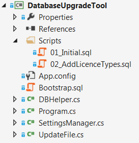 The structure of the upgrade tool